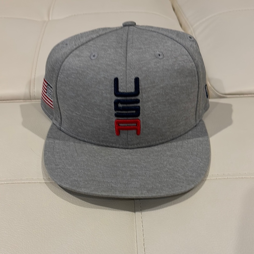 USA Gray Cap with Flag Detail
